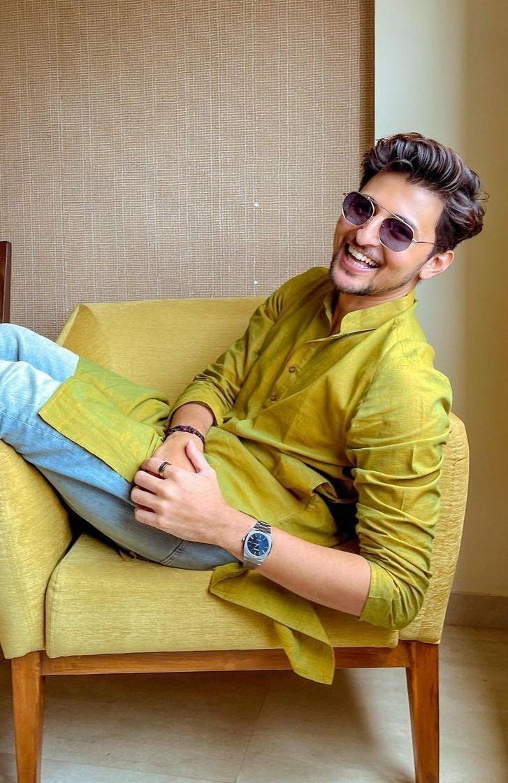 Darshan Raval Cotton Haldi Kurta For Men