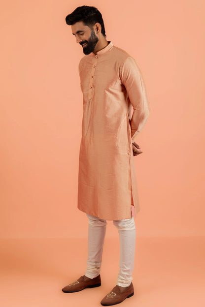 Men Coral Plain Kurta For Every Occasion