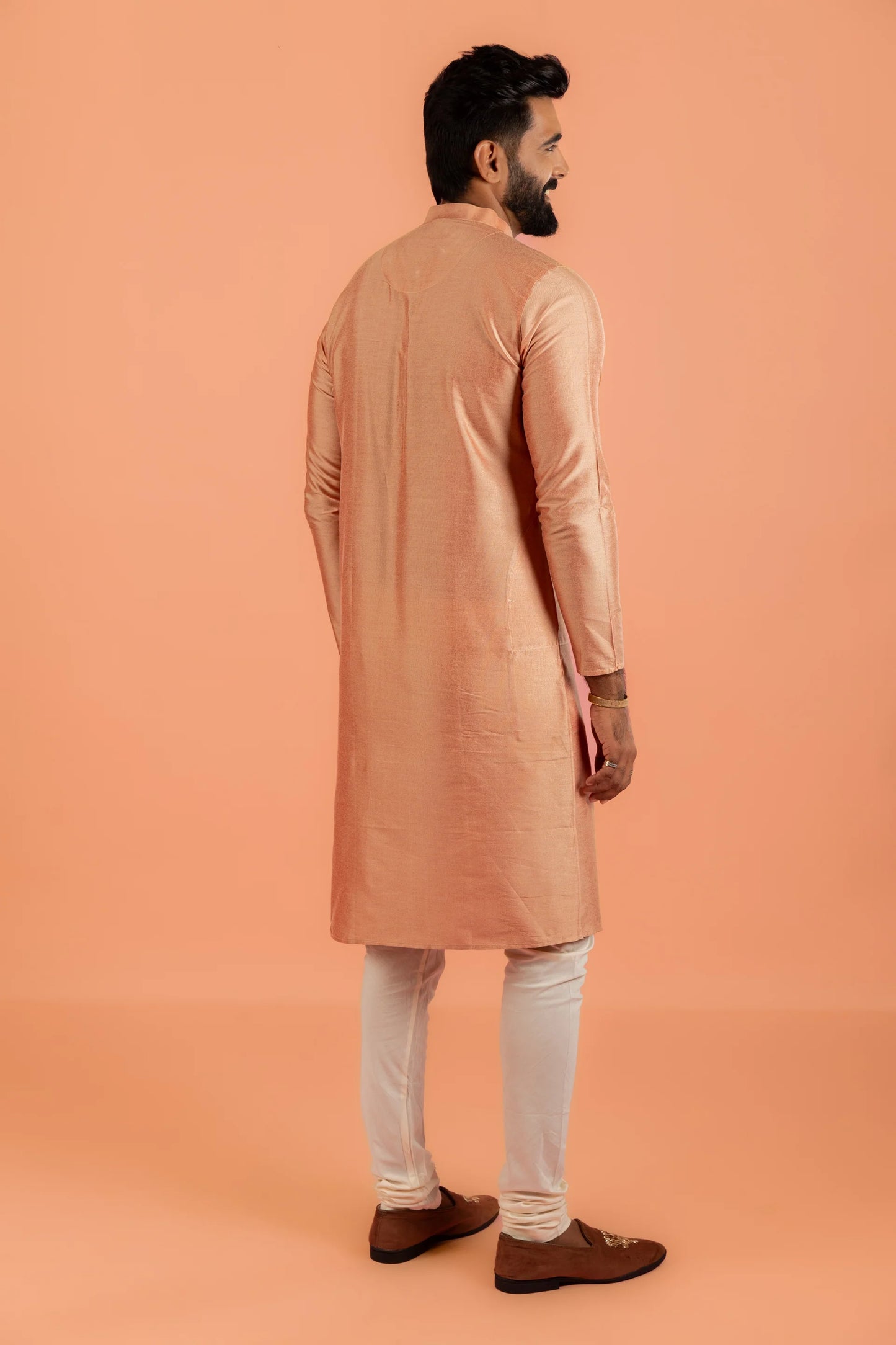 Men Coral Plain Kurta For Every Occasion