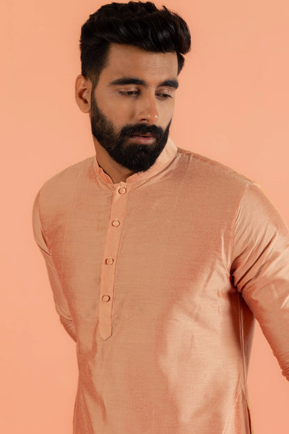 Men Coral Plain Kurta For Every Occasion