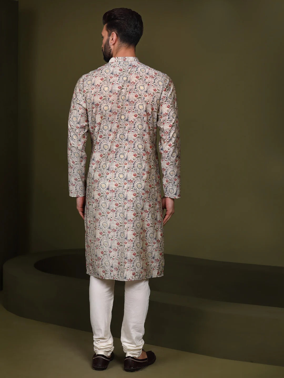 Men Multi Colour Printed Kurta