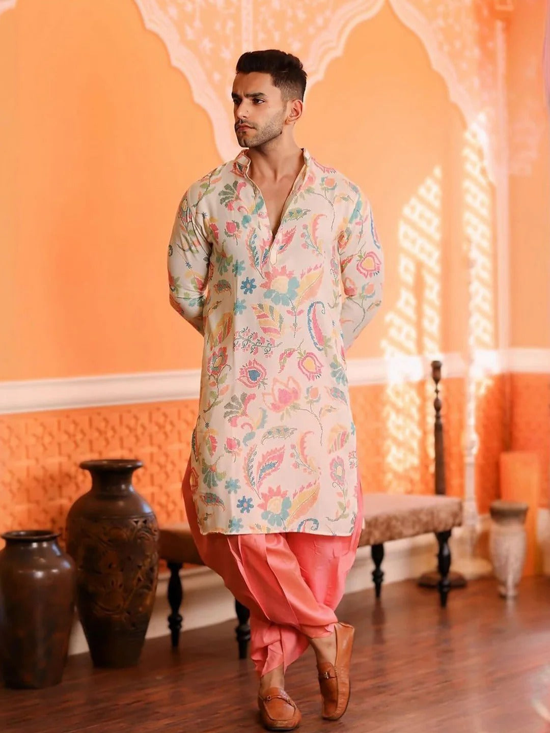 Men's Multi Haldi Kurta