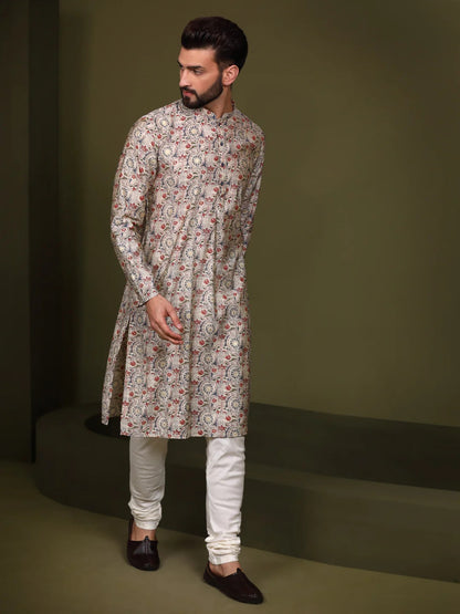 Men Multi Colour Printed Kurta