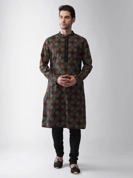 Men Multi Colour Printed Kurta