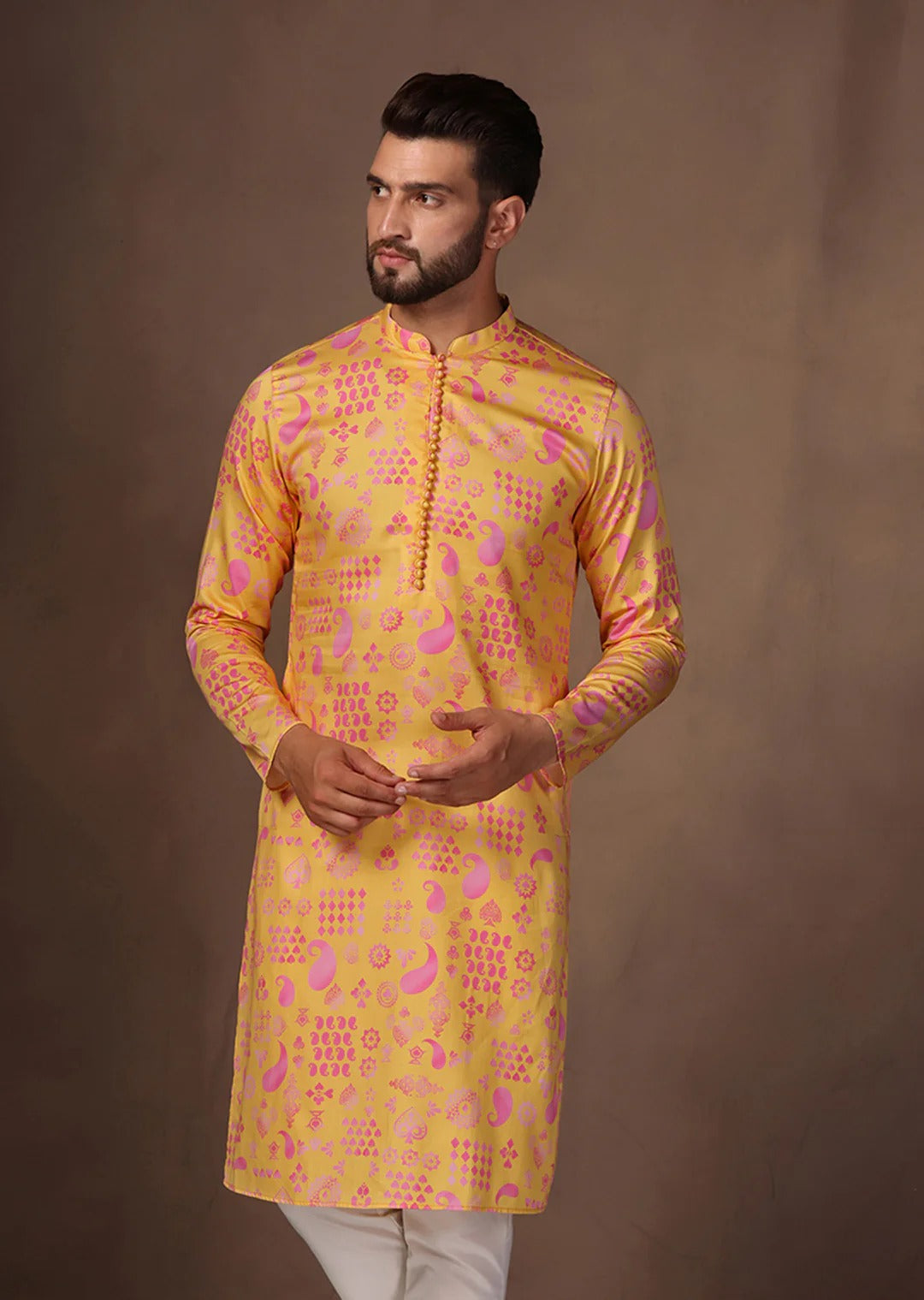 Men's Yellow Haldi Kurta