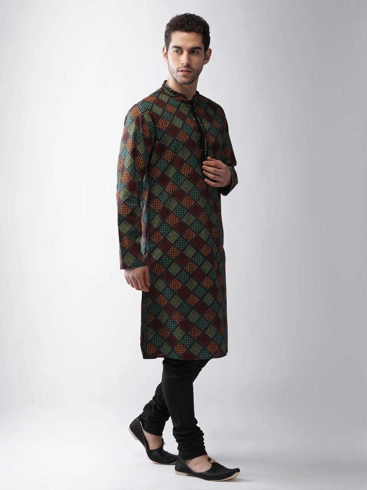 Men Multi Colour Printed Kurta